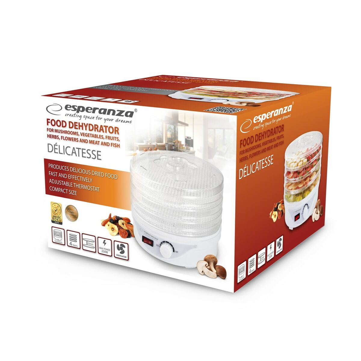 Essiccatore di Alimenti Esperanza EKD003 250 W